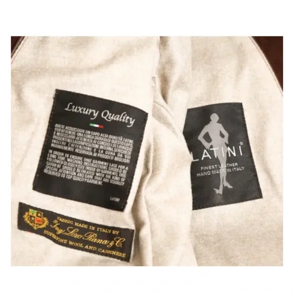 Latini Maria Vittoria Brown Suede “Loro Piana”Cashmere Mix Lined Blazer, NWT’s - Picture 7 of 9